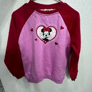 Disney Minnie Mouse Kids Sweatshirt - Red and Pink